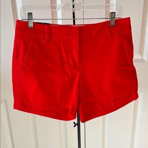 NWT J. Crew Vibrant Red Shorts